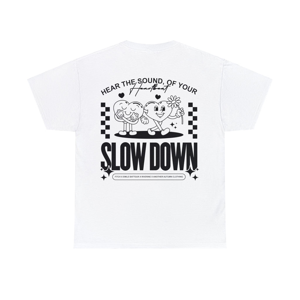 Slow Down White 'Fitch' T-Shirt